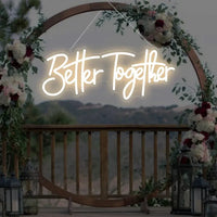Better Together Neon Sign Wedding Decor Birthday Party Led Lights Wall Hanging Bedroom Personalize Engagement Gifts Neon Lights Good Vibrations