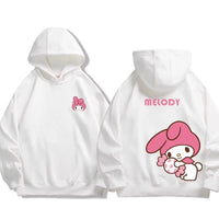 Sanrio co-branded sweatshirt for boys and girls Kuromi pattern print children's autumn and winter hoodie sweatshirt trend Good Vibrations