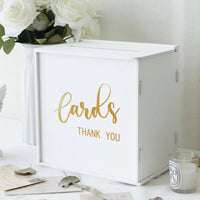 Wedding Card Box for Wedding Reception,Gift Wedding Money Envelope Card Box for Party Graduation Birthday Wedding Decorations Good Vibrations