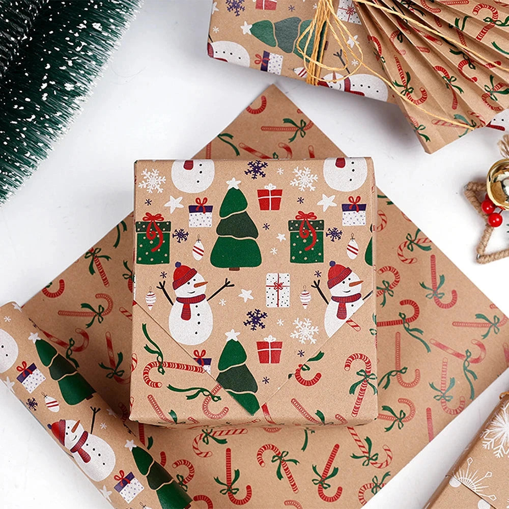 Christmas Gift Wrapping Paper Gift Wrapping Paper Christmas Trees Packaging Gift Paper Suitable for Birthdays and Festivals Good Vibrations