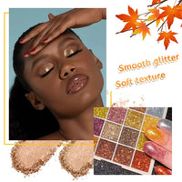 16-color Eyeshadow Palette Shiny Gold Pearly Matte Glitter Eyeshadow Matte Eye Shadow Long-lasting Eye Make Up Good Vibrations