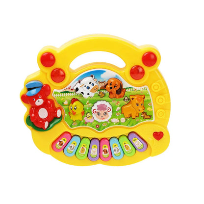 Baby Musical Toy with Animal Sound Kids Piano Keyboard Electric Flashing Music Instrument Early Educational Toys for Children Good Vibrations