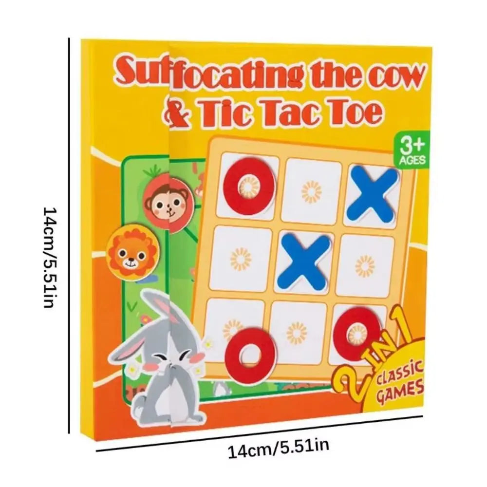 Toy Book Magnetic Chess Game Clip Design Puzzle Children's Magnetic Tic Tac Toe Interactive Multiplayer Good Vibrations