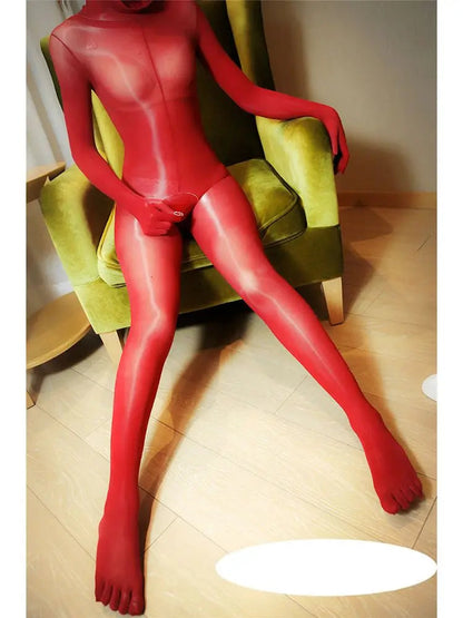 Glossy Shiny Separate Fingers Toes Bodystocking Penis Sheath Close Open Crotch Bodysuit Tights Sheer Hot Sexy Jumpsuit Lingerie GOOD Vibrations