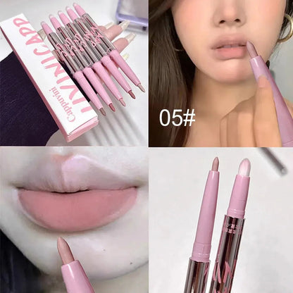 Nude Lip Liner with Lip Brush Cappuvini Korean Style Lip Makeup Long Last Velvet Matte Lipstick Good Vibrations