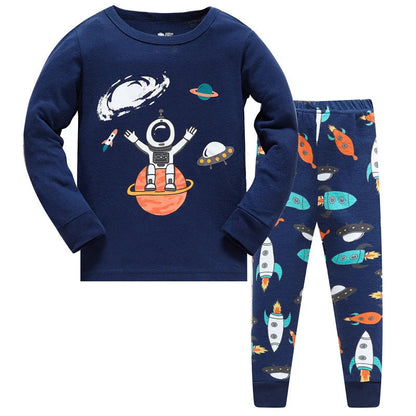 Jumping Meters 3-8T Flamingo Print  Autumn Winter Girls Sleepwear Fashion Children's Home Clothes Kids Pyjamas Costume Good Vibrations