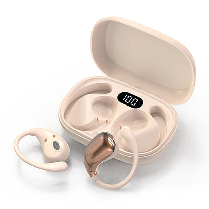 Bluetooth 5.4 Ear Hook Headphones TWS Wireless Earphones HiFi Stereo Waterproof Headsets LED Display Long Standby Touch Earbuds Good Vibrations
