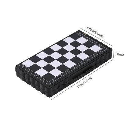 Mini Magnetic  Chess Set  Folding Magnetic Plastic Chessboard Board Game Portable Kid Toy Portable Outdoor Good Vibrations
