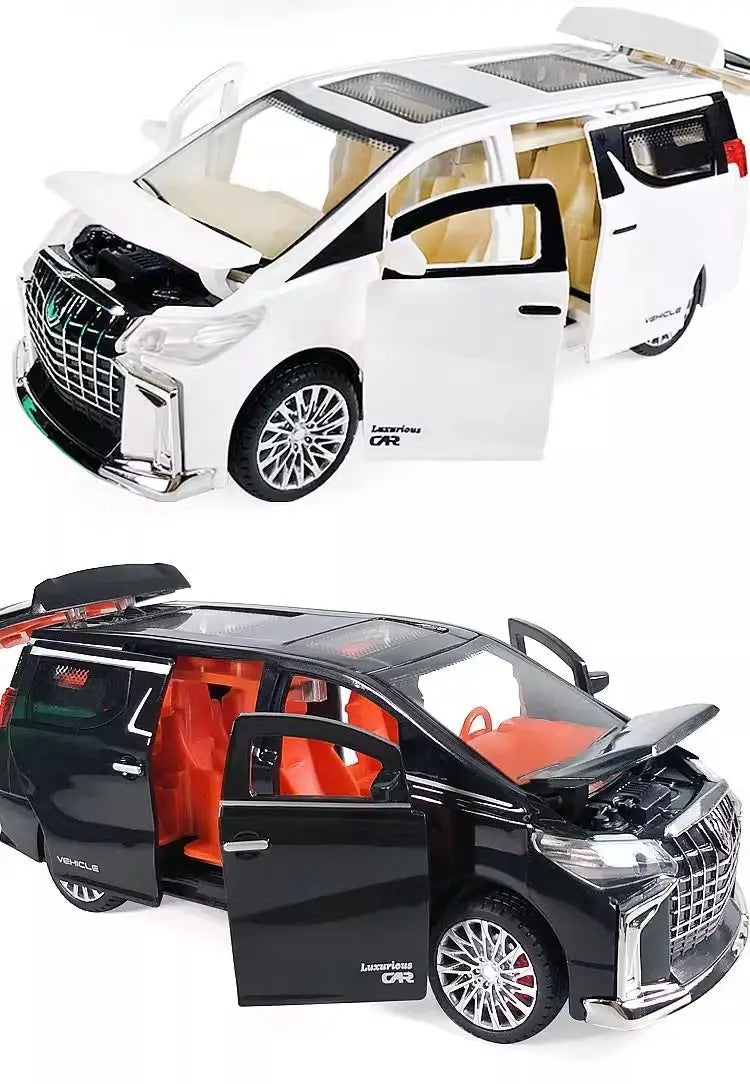 1:32 Children's Inertia Pull-back Car Toy with Lighting Sound Simulation Commercial Car Model Boy Gift Toy Car Kids Holiday Gift Good Vibrations