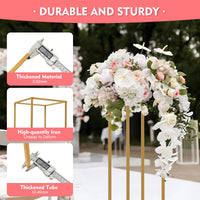 10Pcs 80cm Geometric Metal Stands Flower Vase Holders Wedding Party Centerpiece Good Vibrations