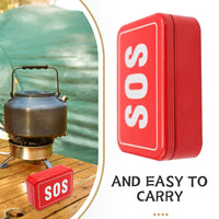 Survival Box Outdoor Tool Equipment Kit Red Compact Lightweight Emergency Gear for Camping Hiking Adventure Sos Outdoor Survival Good Vibrations