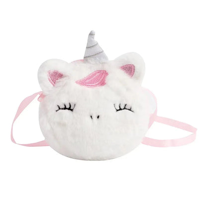 Kids Fashion Plush Shoulder Bag Cute Cartoon Unicorn Wallet Girls Handbag Baby Accessories Good Vibrations
