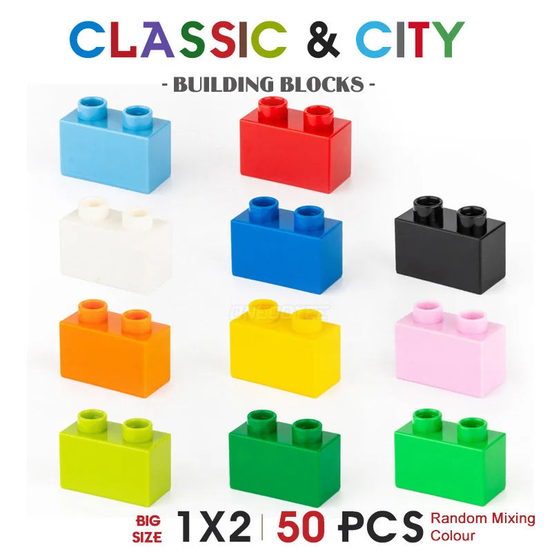 NEW Big Building Blocks For Toddlers Baby Large Classic Building Bricks Set Toys Kids Christmas Gift Compatible With Major Brand Good Vibrations