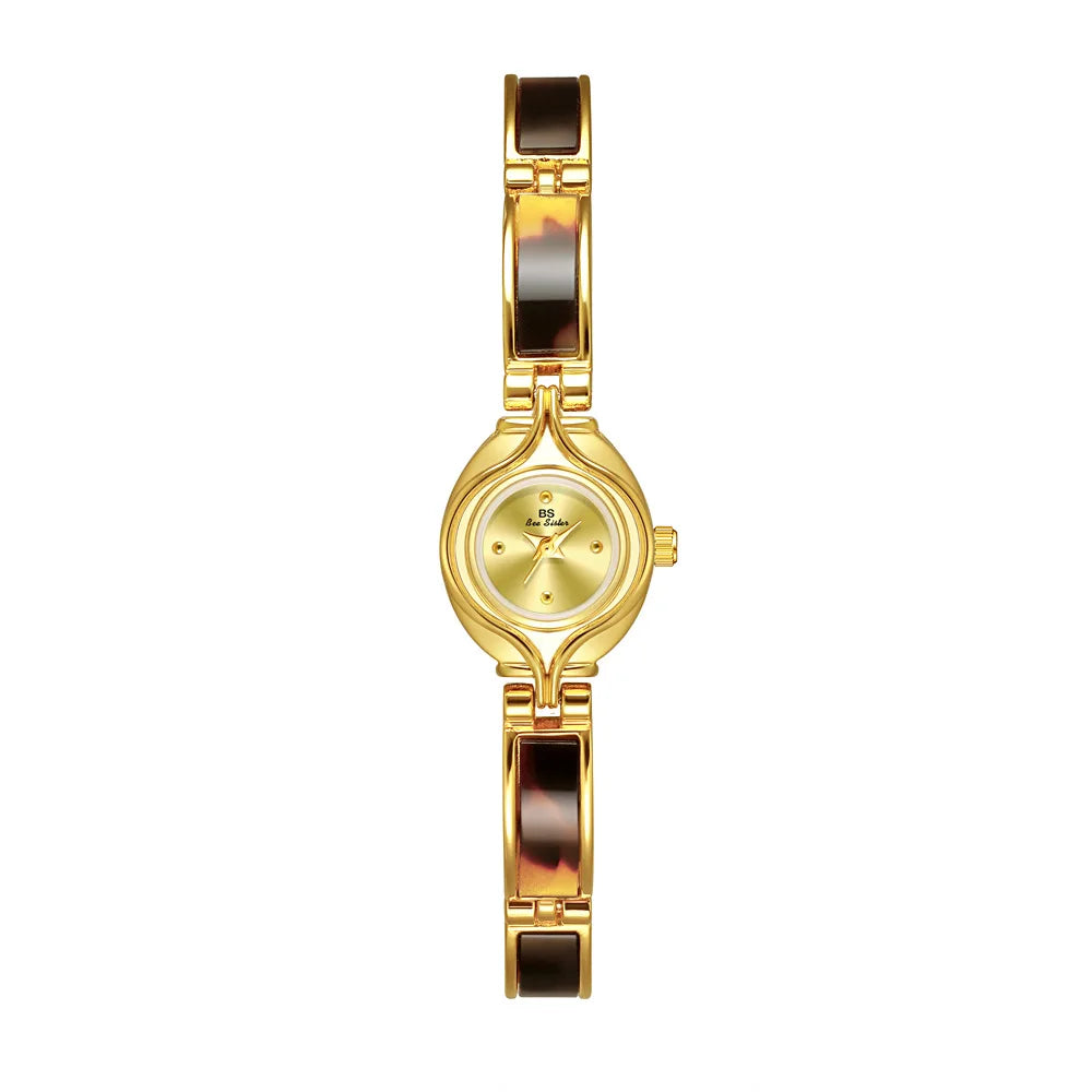 Fashion Vintage Watch For Women Luxury Elegant Quartz Resin Bracelet Retro Casual Wristwatches Beautiful Gifts Watches Female Good Vibrations