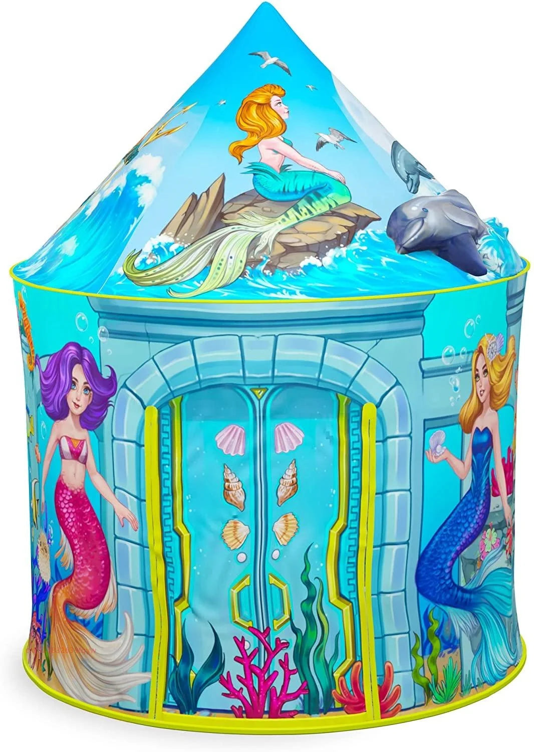 Pop Up Toy Tent  Play Tent  Child  Playhouse Indoor Tent  for Princess  Mermaid Kids Play Tent Unicorn Playhouse Under Sea Fort Good Vibrations