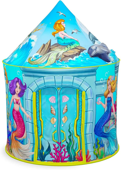 Pop Up Toy Tent  Play Tent  Child  Playhouse Indoor Tent  for Princess  Mermaid Kids Play Tent Unicorn Playhouse Under Sea Fort Good Vibrations