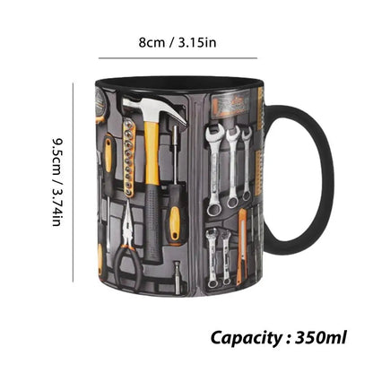 Mechanician Mug Funny Black Ceramic Mug For Coffee Large Tea And Coffee Cup Black Ceramic Mug For Whiskey Juice Wine Beer Soup Good Vibrations