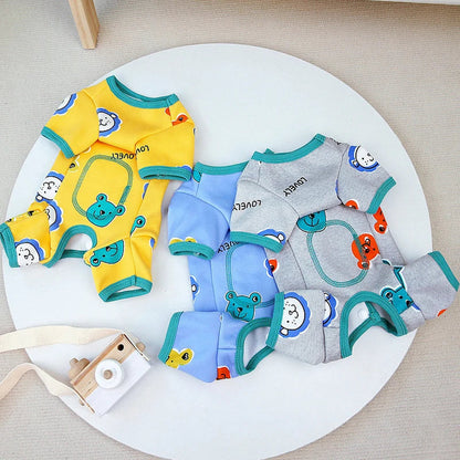 Dog Winter Clothes Warm Costume Tracksuit Dog Jumpsuit Pyjamas Wrapped Belly Puppy Cat Onesie Overalls For Small Dogs York XS-XL Good Vibrations
