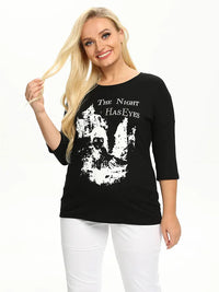 Womens plus size woven round neck shirt belongs to the category of womens clothing Good Vibrations
