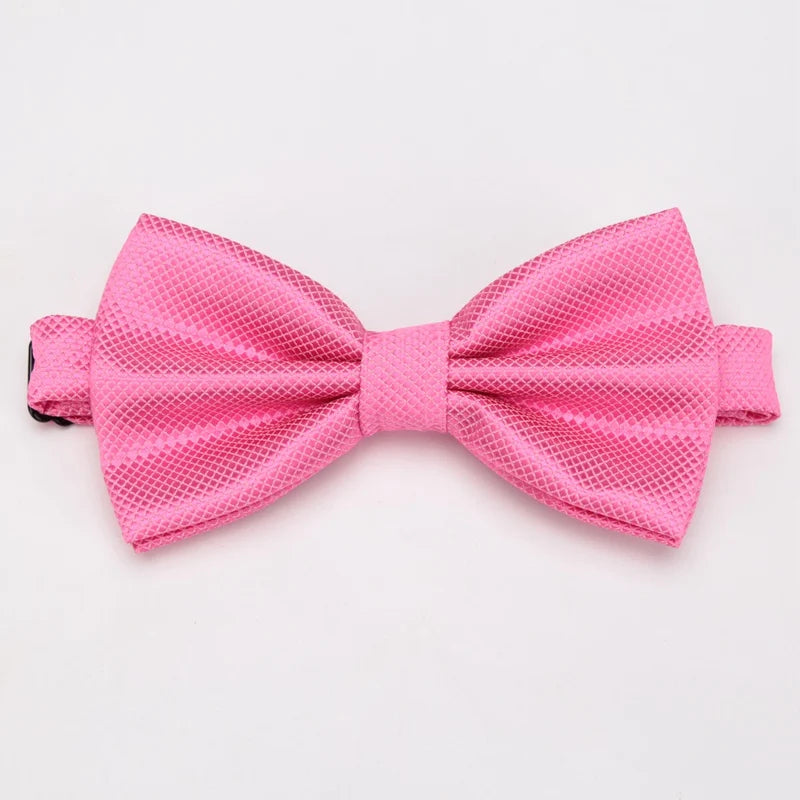 Men Bowties Solid Color Butterfly Wedding Necktie for Boys Girls Candy Bowknot Accessories Plaids Multicolor Adjust Neck Bow Tie Good Vibrations