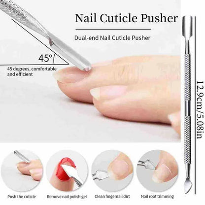 10Pcs/lot Nail Art 100/180 Grit Professional Files Buffer Sponge Block Brush Nail Scissors Kit With Cuticle Nipper Pushers Good Vibrations