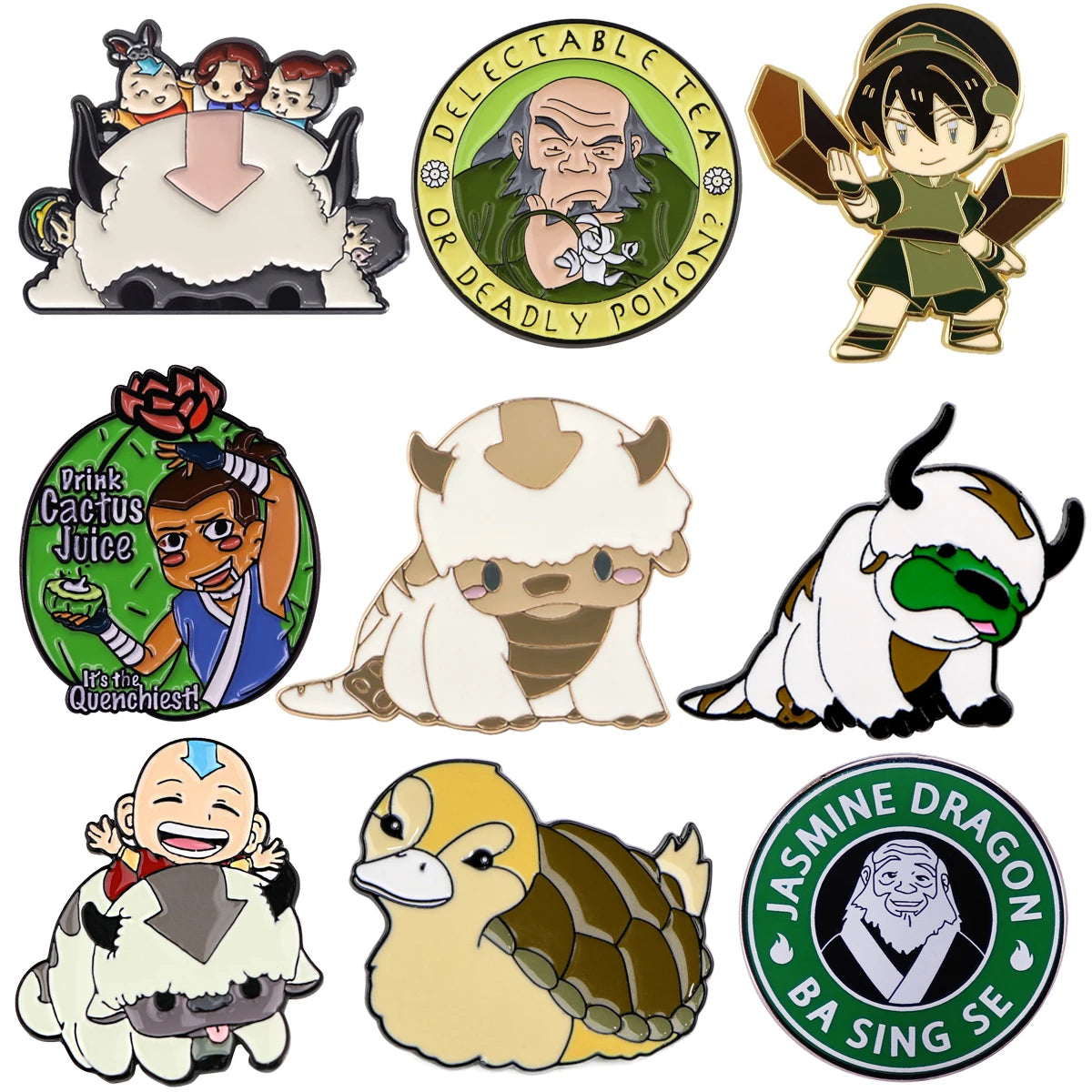 Cartoon Avatar Appa Enamel Pin Cute Badges on Backpack Brooches For Women Lapel Pin Clothing Jewelry Cosplay Accessories Gifts Good Vibrations