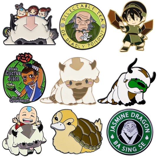 Cartoon Avatar Appa Enamel Pin Cute Badges on Backpack Brooches For Women Lapel Pin Clothing Jewelry Cosplay Accessories Gifts Good Vibrations