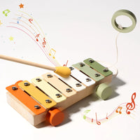 Wooden Musical Instrument Toy Set Includes a variety of instruments like xylophones and rattles Kids will have a blast playing m Good Vibrations