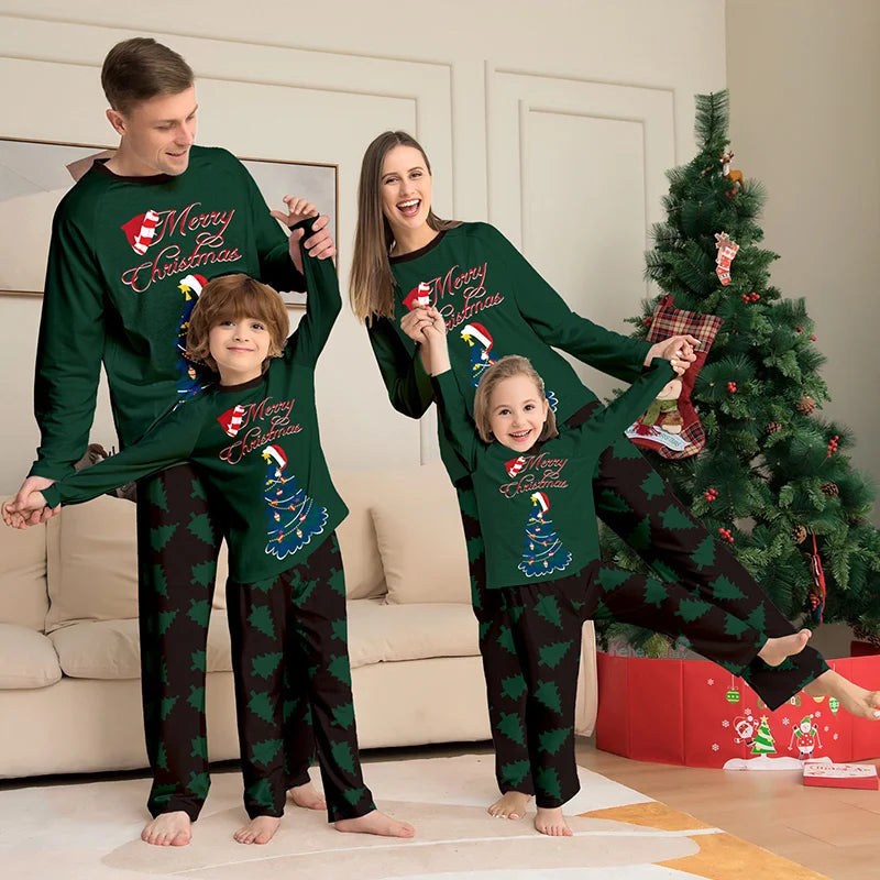 2025 Family Matching Christmas Pajamas Adult Kids Baby Xmas Outfits Mother And Daughter Father Son Family Look Pyjamas Clothes Good Vibrations