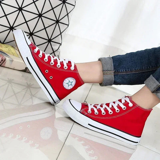 New Men and Women with The Same New Flat 2024 Comfortable Anti-slip Wear Casual Walking Breathable Vulcanized Canvas Shoes Good Vibrations
