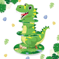 Dinosaur Cupcake Stand Birthday Party Decoration Kids Boy Girl Dino Wedding Birthday Party Supplies Favors Baby Shower Decor Good Vibrations