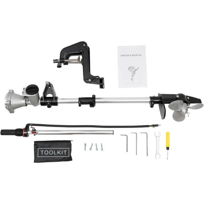 4-Stroke 4HP Boat Outboard Motor 53.2CC, Boat Engine with Air Cooling System for Inflatable Boats, Fishing Boats Good Vibrations