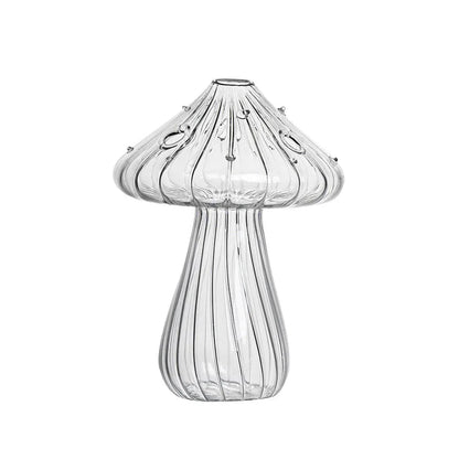 Transparent Jelly Color Mushroom Glass Vase Aromatherapy Bottle Home Small Vase Hydroponic Flower Pot Simple Table Decoration Good Vibrations