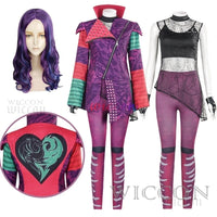 Descendants Fantasy Mal Cosplay Costume Adult Women Vest Coat Pants Gloves Outfits Halloween Carnival Disguise Party Suit Good Vibrations
