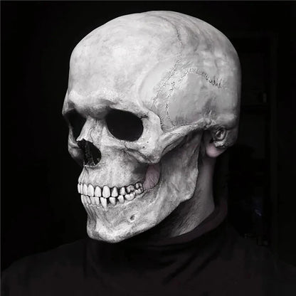Halloween Mask Movable Jaw Full Head Skull Mask Halloween Decoration Horror Scary Mask Cosplay Party Decor Skull Helmet 2023 Good Vibrations