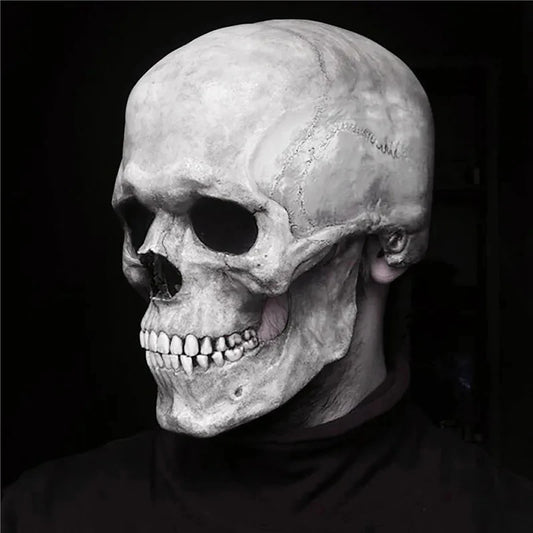Halloween Mask Movable Jaw Full Head Skull Mask Halloween Decoration Horror Scary Mask Cosplay Party Decor Skull Helmet 2023 Good Vibrations