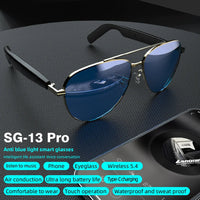 SG-13 Smart glasses, Bluetooth earphones, clear vision | UV resistant touch function | Versatile facial features Good Vibrations