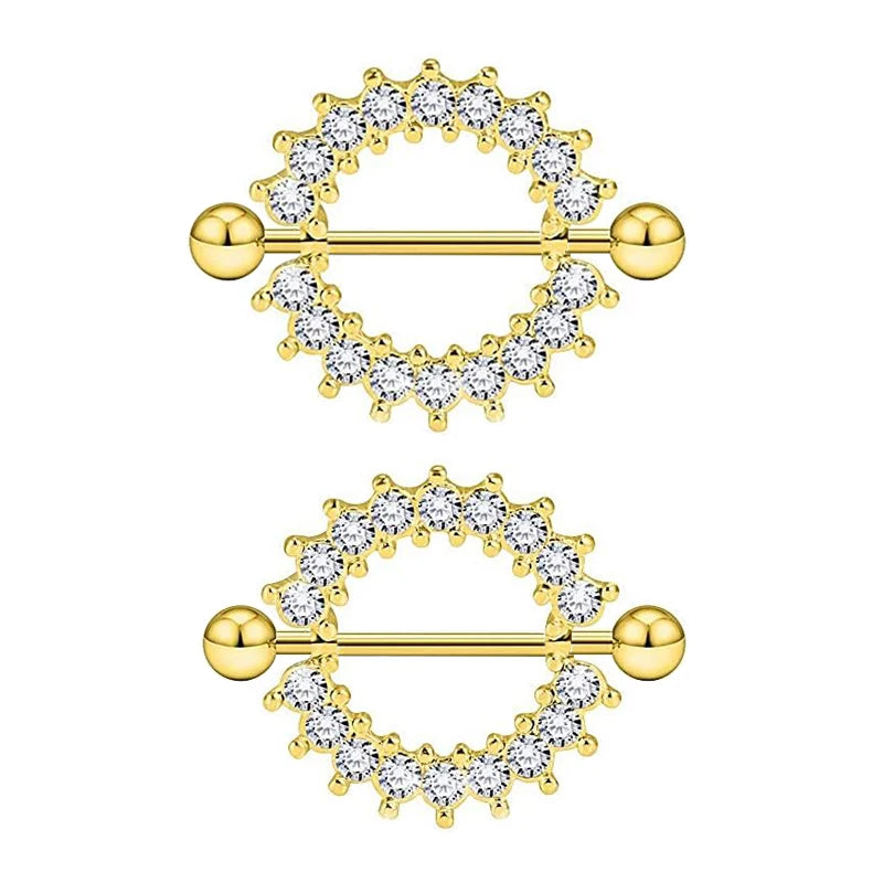 1 Pair Heart Barbell Nipple Ring Piercing Helix Piercing Sexy Nipple Jewelry High Quality Zircon Nipple Rings For Women Oreja Good Vibrations