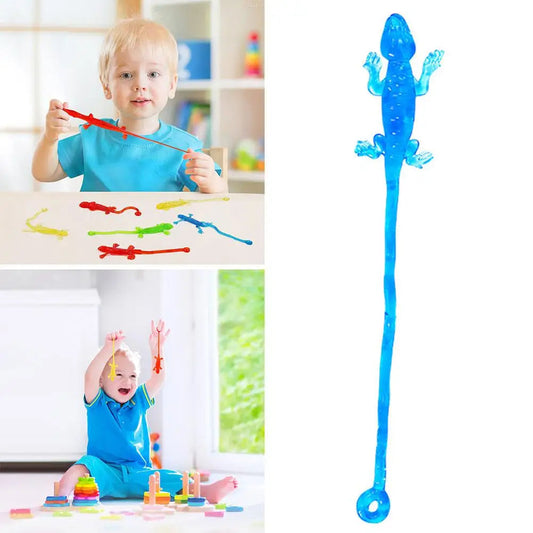 1-10X Colorful Lizard Retractable Sticky Gadget Toys For Kids Birthday Party Favors Pinata Fillers Halloween Gift Pinata Filler Good Vibrations