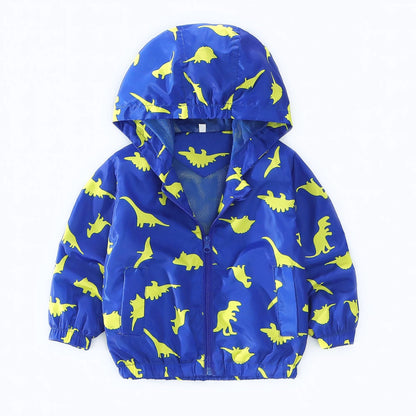 Spring and Autumn New Cartoon Animal Hooded Baby Coat Boys and Girls Long Sleeve Jacket Fashion Children's Clothing Good Vibrations