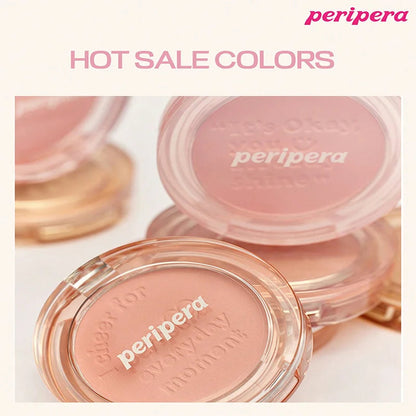Single Color Blush Palette, Matte Fine Powder Cheek Blush, Non-Cakey, Long-Lasting, Nude Makeup, K-Beauty Cosmetic Good Vibrations