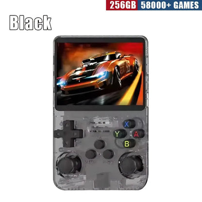 R36S Retro Handheld Game Console - 3.5 Inch IPS Screen, 64GB/128GB/256GB, Portable Gaming Device with Built-in Games Good Vibrations