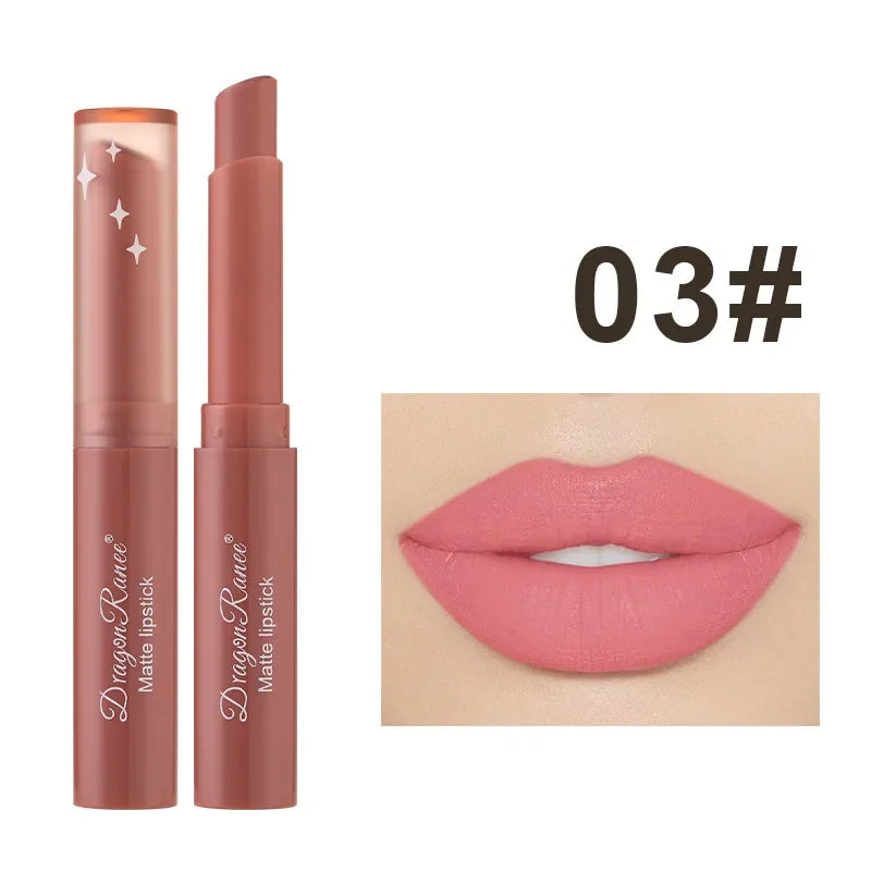 Nude Matte Lipstick Waterproof Lip Sticks Not Fading Sexy Red Velvet Lipsticks for Women Make Up Long Lasting Lip Cosmetics Good Vibrations