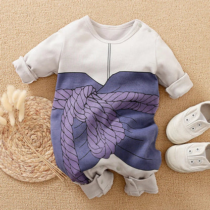 Newborn Baby Anime Cape Style Children Long Sleeve Cotton Bodysuit, Cute Kids Boys Girls Romper Good Vibrations