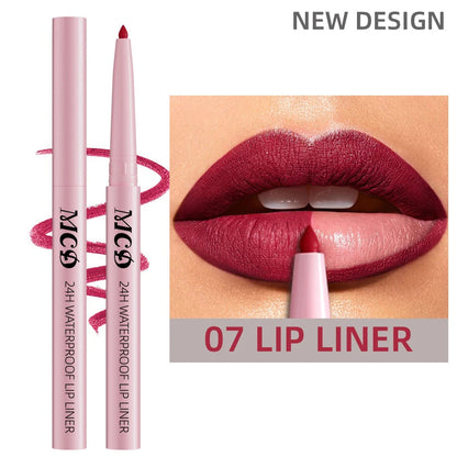 1PC Waterproof Matte Lip Liner Contours Lips in Shades Sexy Red Lipstick Natural Color Lip Makeup Hydrating Lip Cosmetic Gifts Good Vibrations