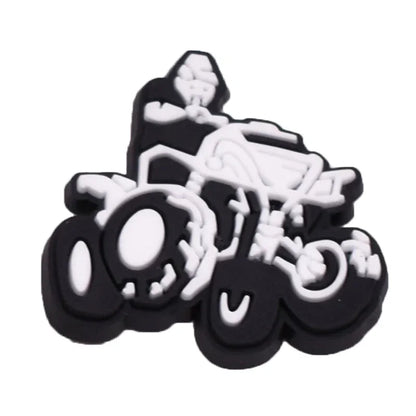 Shoe Charms for Crocs Accessories Kart Racing Shoes Charm for Croc Decorations Pins Men Accessory Jeans Woman Clogs Clips Badges Good Vibrations