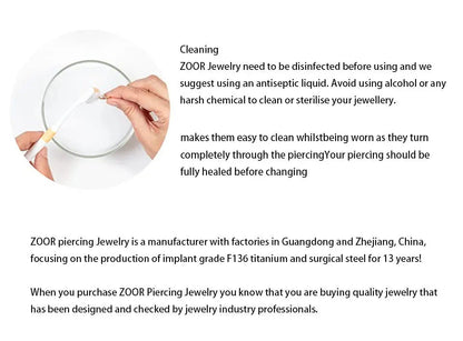 ASTM F136 Titanium 16G 18G Spider CZ Internal Thread Labret Stud Earring Nose Tragus Helix Flat Stud Halloween Body Piercing Good Vibrations