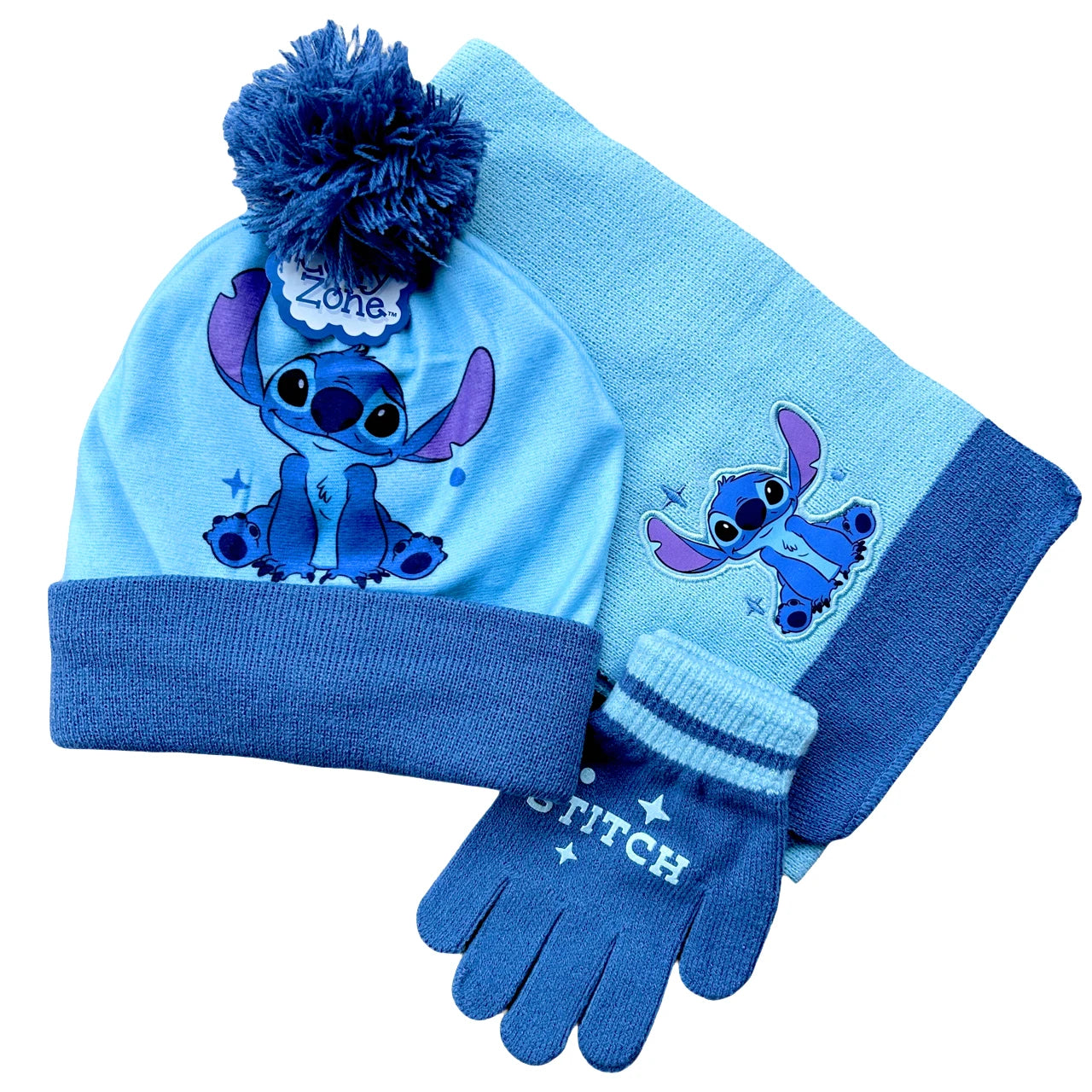 New Autumn Winter Children Hat Pinstripe Stitch Cartoon Scarf Hat Glove Warm knitted hat Boy Girl Cap Child Christmas Hat Good Vibrations