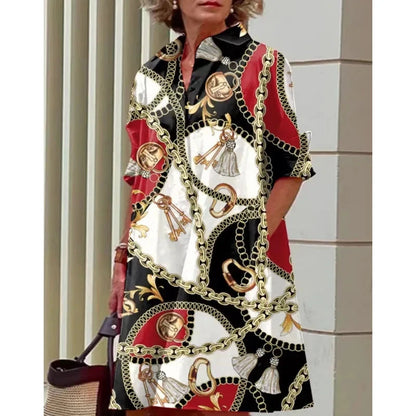 Plus Size Plus Size Women's Loose Dress Cross-Border Summer New Style Fashionable Polyester Fiber Material Big Code Women's C... Good Vibrations