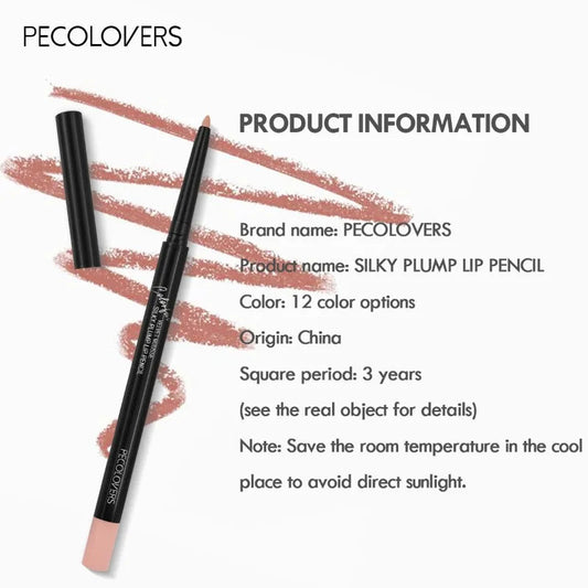 12-Color Matte Lipliner - Waterproof, Moisturizing, Long-Lasting & Non-Stick, Perfect for All Skin Types Good Vibrations